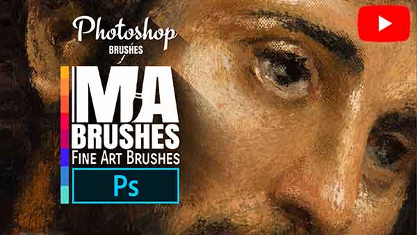 Photoshop Portrait Brushes with Oil Texture