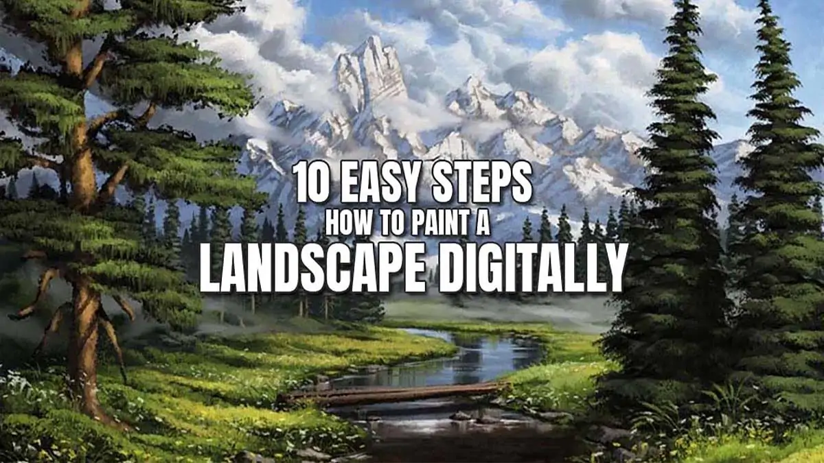 How to paint a landscape digital painting tutorial