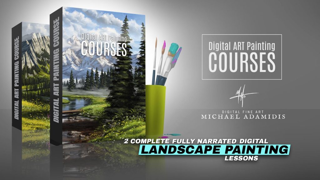 How to paint a digital landscape painting online course tutorial