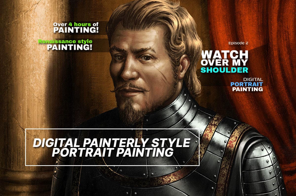 how to paint a digital portrait painting oil painterly