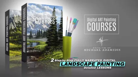 How to paint a digital landscape painting